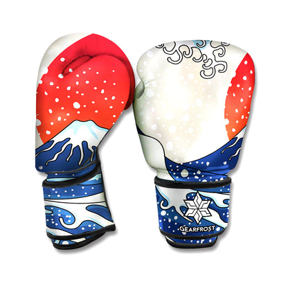 Ancient Great Japanese Wave Print Boxing Gloves