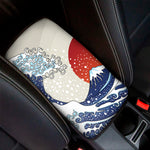 Ancient Great Japanese Wave Print Car Center Console Cover