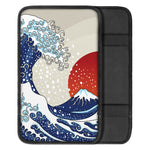 Ancient Great Japanese Wave Print Car Center Console Cover
