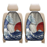 Ancient Great Japanese Wave Print Car Seat Organizers