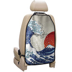Ancient Great Japanese Wave Print Car Seat Organizers