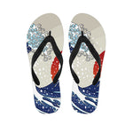 Ancient Great Japanese Wave Print Flip Flops