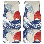 Ancient Great Japanese Wave Print Front and Back Car Floor Mats