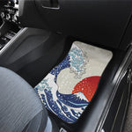 Ancient Great Japanese Wave Print Front and Back Car Floor Mats