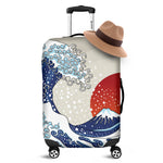 Ancient Great Japanese Wave Print Luggage Cover