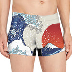 Ancient Great Japanese Wave Print Men's Boxer Briefs