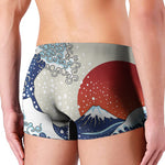 Ancient Great Japanese Wave Print Men's Boxer Briefs
