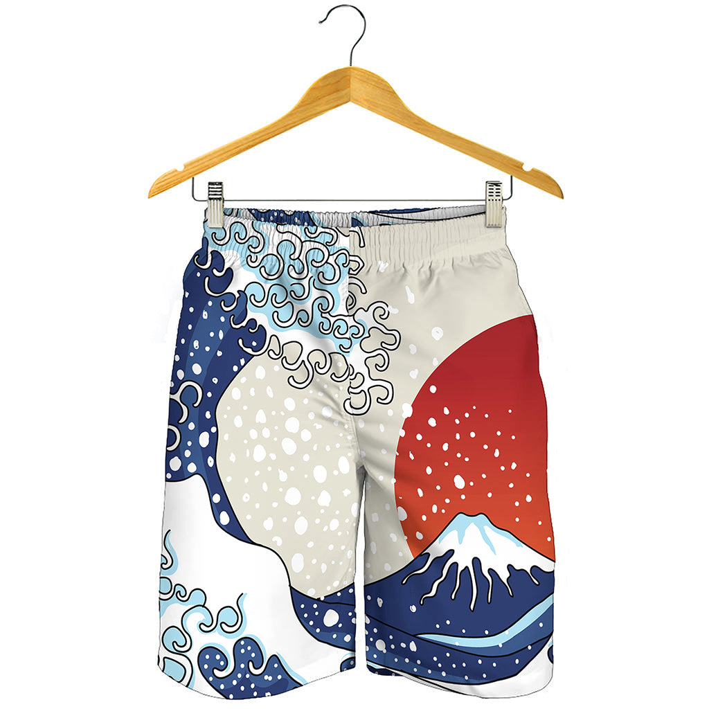 Ancient Great Japanese Wave Print Men's Shorts