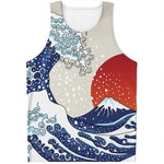 Ancient Great Japanese Wave Print Men's Tank Top