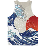 Ancient Great Japanese Wave Print Men's Tank Top