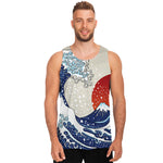 Ancient Great Japanese Wave Print Men's Tank Top
