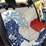 Ancient Great Japanese Wave Print Pet Car Back Seat Cover