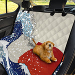 Ancient Great Japanese Wave Print Pet Car Back Seat Cover