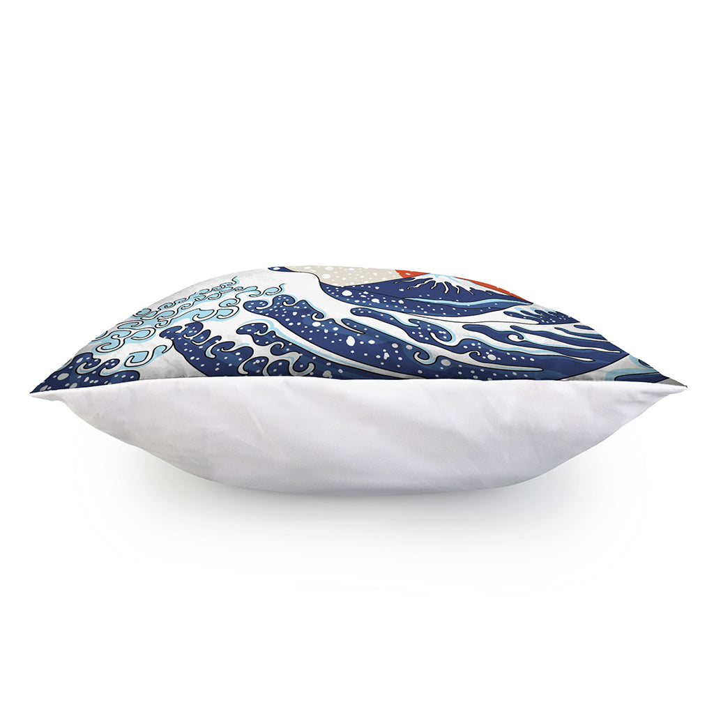 Ancient Great Japanese Wave Print Pillow Cover