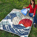 Ancient Great Japanese Wave Print Quilt