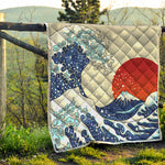 Ancient Great Japanese Wave Print Quilt