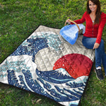 Ancient Great Japanese Wave Print Quilt
