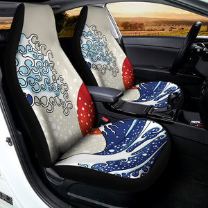 Ancient Great Japanese Wave Print Universal Fit Car Seat Covers