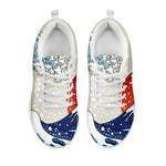 Ancient Great Japanese Wave Print White Sneakers