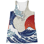 Ancient Great Japanese Wave Print Women's Racerback Tank Top