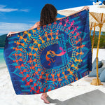 Ancient Indian Warli Tribal Print Beach Sarong Wrap
