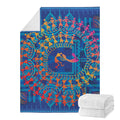 Ancient Indian Warli Tribal Print Blanket