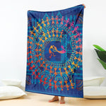 Ancient Indian Warli Tribal Print Blanket