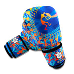Ancient Indian Warli Tribal Print Boxing Gloves