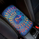 Ancient Indian Warli Tribal Print Car Center Console Cover