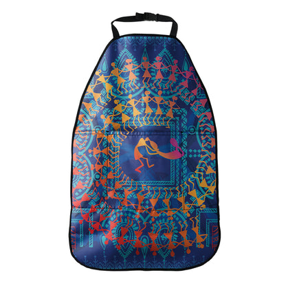 Ancient Indian Warli Tribal Print Car Seat Organizers