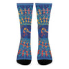 Ancient Indian Warli Tribal Print Crew Socks