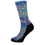 Ancient Indian Warli Tribal Print Crew Socks