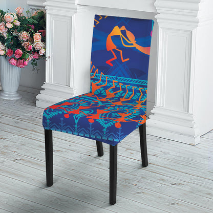Ancient Indian Warli Tribal Print Dining Chair Slipcover