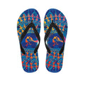 Ancient Indian Warli Tribal Print Flip Flops
