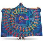 Ancient Indian Warli Tribal Print Hooded Blanket