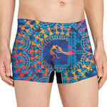 Ancient Indian Warli Tribal Print Men's Boxer Briefs
