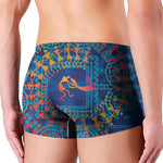 Ancient Indian Warli Tribal Print Men's Boxer Briefs