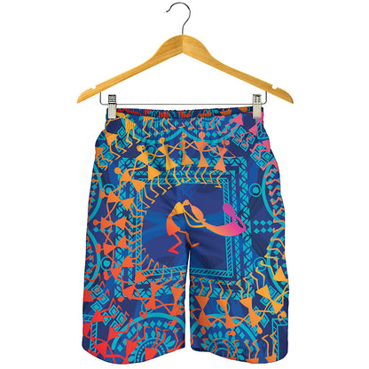 Ancient Indian Warli Tribal Print Men's Shorts