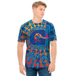 Ancient Indian Warli Tribal Print Men's T-Shirt