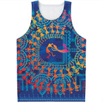 Ancient Indian Warli Tribal Print Men's Tank Top