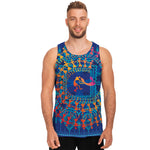 Ancient Indian Warli Tribal Print Men's Tank Top