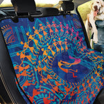 Ancient Indian Warli Tribal Print Pet Car Back Seat Cover