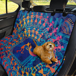 Ancient Indian Warli Tribal Print Pet Car Back Seat Cover