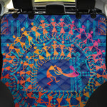 Ancient Indian Warli Tribal Print Pet Car Back Seat Cover