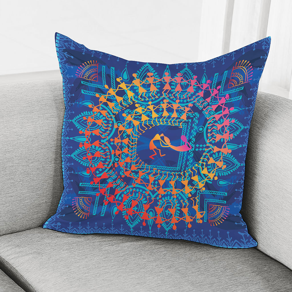 Ancient Indian Warli Tribal Print Pillow Cover