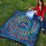 Ancient Indian Warli Tribal Print Quilt