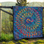 Ancient Indian Warli Tribal Print Quilt