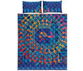 Ancient Indian Warli Tribal Print Quilt Bed Set
