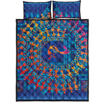 Ancient Indian Warli Tribal Print Quilt Bed Set