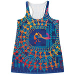 Ancient Indian Warli Tribal Print Women's Racerback Tank Top